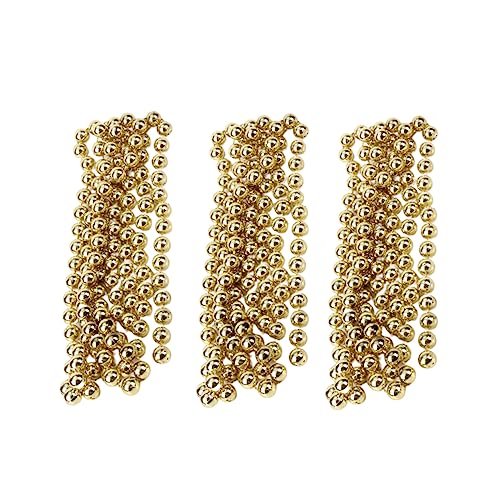LABRIMP 3 Stück Goldene Christbaumkette Perlenkette Weihnachtsbaum Deko Partyhänger für Festliche Xmas Party Raumdeko und Weihnachtsfeier Zubehör LABRIMP 3 Stück Goldene Christbaumkette Perlenkette Weihnachtsbaum Deko Partyhänger für Festliche Xmas Party Raumdeko und Weihnachtsfeier Zubehör von LABRIMP