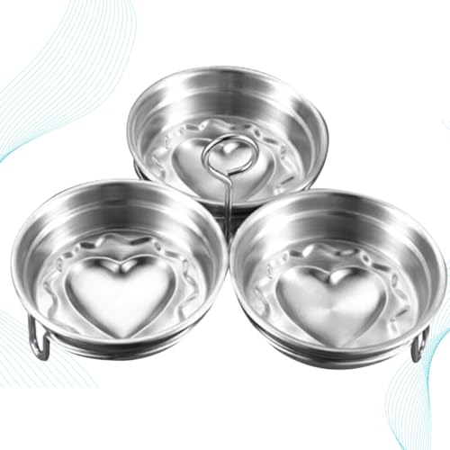 LABRIMP 3 Stück Herzförmiges Set aus Eierkocher Küchenwerkzeug für Gekochte Eier Pudding Snacks Leicht zu Reinigen für Ganze Familie LABRIMP 3 Stück Herzförmiges Set aus Eierkocher Küchenwerkzeug für Gekochte Eier Pudding Snacks Leicht zu Reinigen für Ganze Familie von LABRIMP