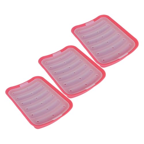 LABRIMP 3 Stück Silikon Wurstformen zum Backen Antihaft DIY Hot Dog Maker für Babysnacks Kreative Küchengeräte für Selbstgemachte Dessertzubereitung Wiederverwendbar Hitzebeständig von LABRIMP