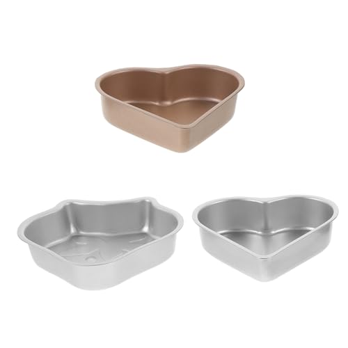 LABRIMP 3 Stück Teiliges Backform Set Herzform aus Hochwertigem Antihaftbeschichtet für Kleine Kuchen Pudding und Cheesecake für Diy Dessert Familienfeier und Festtagsbäckerei LABRIMP 3 Stück Teiliges Backform Set Herzform aus Hochwertigem Antihaftbeschichtet für Kleine Kuchen Pudding und Cheesecake für Diy Dessert Familienfeier und Festtagsbäckerei von LABRIMP