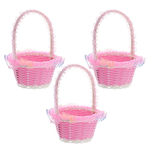 LABRIMP 3 Stück Teiliges Hochzeitskorb Set Dekorativer Handgefertigter Blumenmädchenkorb aus Rattan für Hochzeit Party und Feierlichkeiten für Blumen Süßigkeiten und Kleine LABRIMP 3 Stück Teiliges Hochzeitskorb Set Dekorativer Handgefertigter Blumenmädchenkorb aus Rattan für Hochzeit Party und Feierlichkeiten für Blumen Süßigkeiten und Kleine von LABRIMP