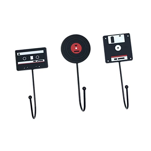 LABRIMP 3 Stücke Retro Wandhaken Multifunktionale Spurlos Abnehmbare Haken für Badezimmer und Türen Kreative Magnetband Schallplatte Computer Diskette Verschiedenen Farben LABRIMP 3 Stücke Retro Wandhaken Multifunktionale Spurlos Abnehmbare Haken für Badezimmer und Türen Kreative Magnetband Schallplatte Computer Diskette Verschiedenen Farben von LABRIMP