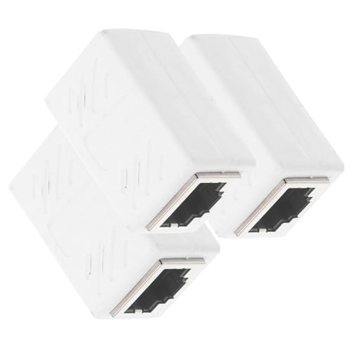LABRIMP 3Stücke Ethernet Koppler Cate Buchse Buchse Langlebige für Zuverlässige Hochgeschwindigkeitsnetzwerke Kompatibel mit Ethernet Kabeln von LABRIMP