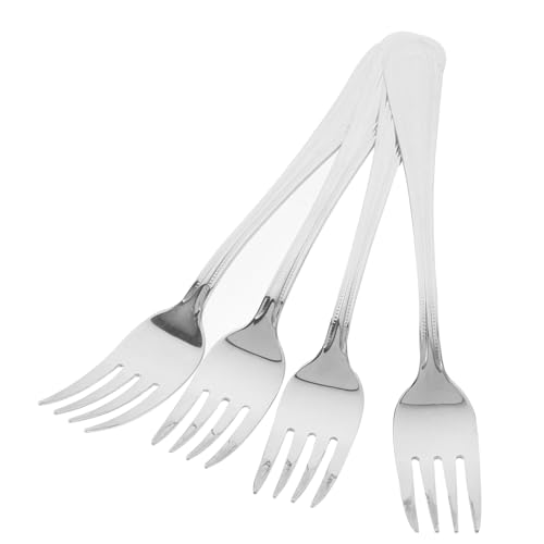 LABRIMP 4 Stck Teiliges Besteckset mit Robusten Rostfreien Metall Gabeln für Dessert Dinner und Steak Spülmaschinenfest Vielseitig Einsetzbar für Zuhause und von LABRIMP
