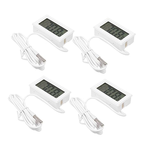 LABRIMP 4 Stück Digitale Temperaturmesser für Innenräume Aquarium Thermometer mit Wasserdichtem Sensor für Fischbecken Babyzimmer und Gewächshaus Präzise Temperaturerkennung Weiß LABRIMP 4 Stück Digitale Temperaturmesser für Innenräume Aquarium Thermometer mit Wasserdichtem Sensor für Fischbecken Babyzimmer und Gewächshaus Präzise Temperaturerkennung Weiß von LABRIMP