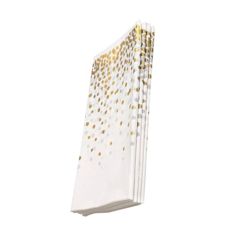 LABRIMP 4 Stück Goldene Punktmuster Plastik Tischdecken Einweg Tischdecken für Hochzeiten Partys und Feste Strapazierfähig und Schützend gegen Flecken LABRIMP 4 Stück Goldene Punktmuster Plastik Tischdecken Einweg Tischdecken für Hochzeiten Partys und Feste Strapazierfähig und Schützend gegen Flecken von LABRIMP