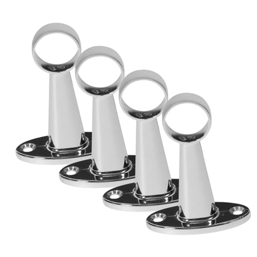 LABRIMP 4 Stück Kleiderstangenhalter für Rohre Multifunktionale Halterung für Garderobe Duschvorhänge und Handtücher Robuste und Langlebige Befestigungslösung von LABRIMP