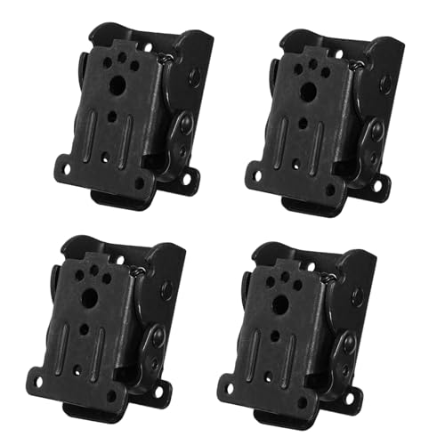 LABRIMP 4 Stück Self Locking Klappscharnier für Möbel Beine Positionierung Faltbare Metallbeschläge für Tische Betten und Schränke Einfache Montage Stabile Verriegelung Schwarz von LABRIMP