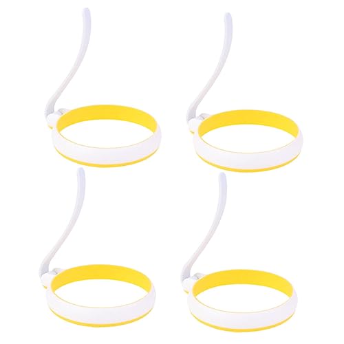 LABRIMP 4 Stück Silikon Eierformer Set Teilig Antihaft Omelette Ringe mit Griff Praktische Spiegeleiform für Köstliche Eiergerichte für Frühstück und Snacks LABRIMP 4 Stück Silikon Eierformer Set Teilig Antihaft Omelette Ringe mit Griff Praktische Spiegeleiform für Köstliche Eiergerichte für Frühstück und Snacks von LABRIMP