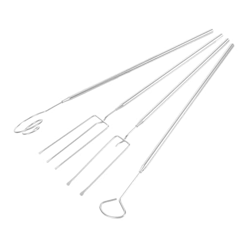 LABRIMP 4 Stück Teiliges Fonduegabel set aus hochwertigem Metall Stabile Schokoladen Käsefonduegabeln Vielseitig für Hot Pot und Candy Dipping Kinderfreundlich Einfach zu Reinigen von LABRIMP