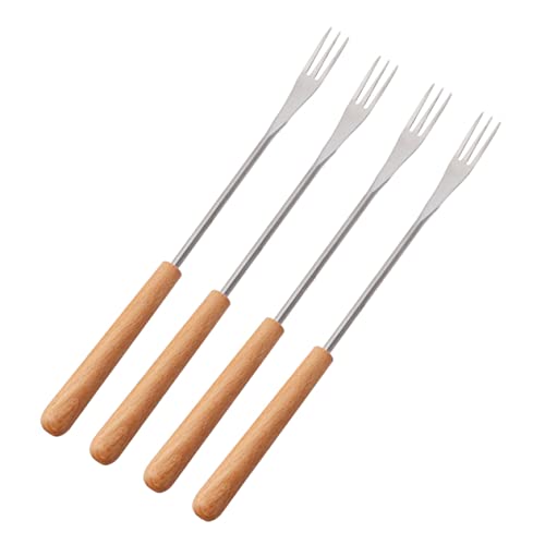 LABRIMP 4 Stück Teiliges Fonduegabeln mit Holzgriff Hitzebeständige Käse und Marshmallow Gabeln für Grill Bbq Camping und Partys LABRIMP 4 Stück Teiliges Fonduegabeln mit Holzgriff Hitzebeständige Käse und Marshmallow Gabeln für Grill Bbq Camping und Partys von LABRIMP