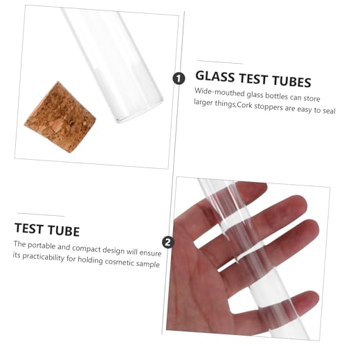 LABRIMP 4 Stück Teiliges Glas-reagenzgläser mit Korkstopfen Kleine Transparente Fläschchen mit Rundem Boden Luftdicht Verschließbar für Wissenschaftliche Experimente Kosmetikproben LABRIMP 4 Stück Teiliges Glas-reagenzgläser mit Korkstopfen Kleine Transparente Fläschchen mit Rundem Boden Luftdicht Verschließbar für Wissenschaftliche Experimente Kosmetikproben von LABRIMP