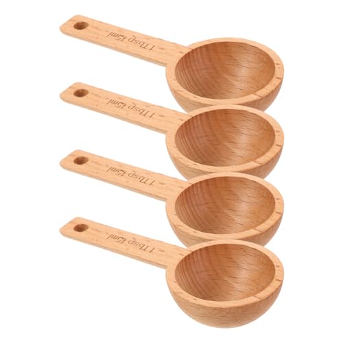 LABRIMP 4 Stück Teiliges Holz Kaffeelöffel Ergonomische Messlöffel für Kaffeebohnen Tee und Gewürze für Heimischen Gebrauch oder Professionelle Anwendungen LABRIMP 4 Stück Teiliges Holz Kaffeelöffel Ergonomische Messlöffel für Kaffeebohnen Tee und Gewürze für Heimischen Gebrauch oder Professionelle Anwendungen von LABRIMP
