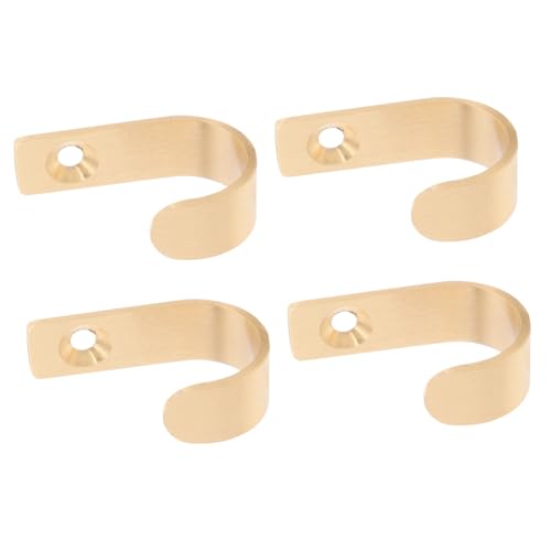 LABRIMP 4 Stück Teiliges Messing Wandhaken Goldfarbene Kleiderhaken Robuster Wandmontierter Handtuchhaken Für Wohnzimmer Schlafzimmer Zur Stabilen Aufbewahrung Von Kleidung Und von LABRIMP