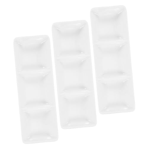 LABRIMP 4 Stück Teiliges Rektanguläre Snackplatten Weiße Keramik Dip Schalen für Gewürze Soßen und Dressings für Bbq und Partys Wiederverwendbar LABRIMP 4 Stück Teiliges Rektanguläre Snackplatten Weiße Keramik Dip Schalen für Gewürze Soßen und Dressings für Bbq und Partys Wiederverwendbar von LABRIMP