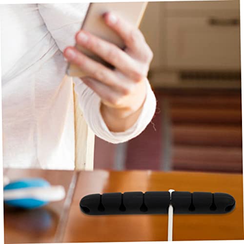 LABRIMP 4 Stück Teiliges Selbstklebendes Kabelmanagement mit Löchern Flexibler Kabelhalter für Schreibtisch Multifunktionale Kabelclips zur Ordentlichen Anordnung von Datenkabeln Zuhause von LABRIMP