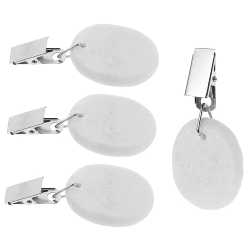 LABRIMP 4 Stück Tischdeckenbeschwerer mit Clips Wiederverwendbare Tischdeckenhalter für Outdoor Picknick Gartenpartys und Hochzeiten Installieren Weiße Steinoptik LABRIMP 4 Stück Tischdeckenbeschwerer mit Clips Wiederverwendbare Tischdeckenhalter für Outdoor Picknick Gartenpartys und Hochzeiten Installieren Weiße Steinoptik von LABRIMP