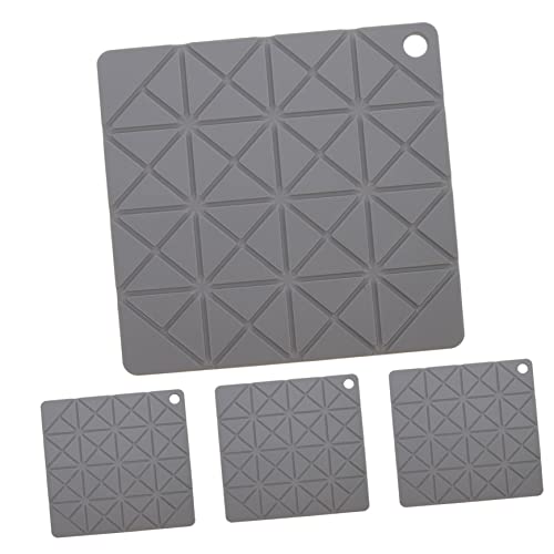 LABRIMP 4 Stück Topfuntersetzer Hitzebeständige Küchenmatte rutschfest Multifunktional für Töpfe und Schalen Elegant Schlichtem für Esszimmer von LABRIMP