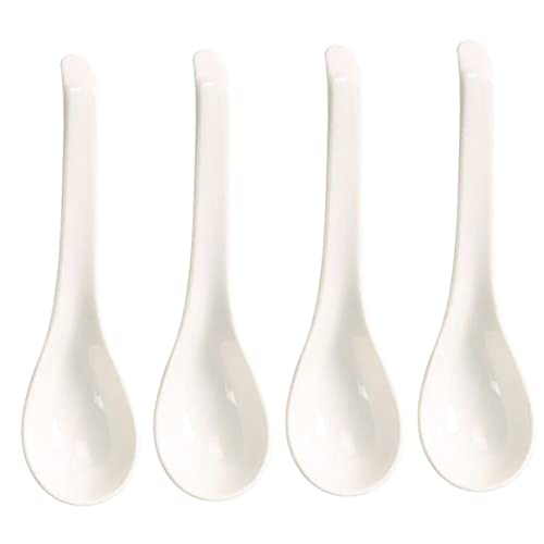 LABRIMP 4 Stück Weiße Keramik Suppenlöffel mit Langem Griff Hitzebeständig Ergonomisch Geformt Vielseitig für Suppe Porridge Dessert Langlebige Haushaltsküchenutensilien aus Sicherem LABRIMP 4 Stück Weiße Keramik Suppenlöffel mit Langem Griff Hitzebeständig Ergonomisch Geformt Vielseitig für Suppe Porridge Dessert Langlebige Haushaltsküchenutensilien aus Sicherem von LABRIMP