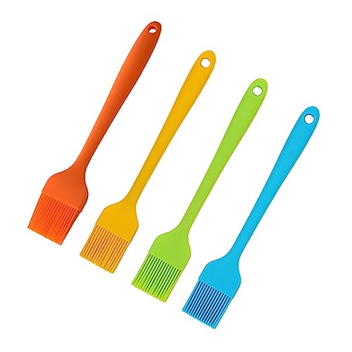 LABRIMP 4 Stücke Hitzebeständige Silikonbürsten Orange Gelb Grün und Blau zum Marinieren von Bbq Fleisch Gebäck Reinigen und Langlebig LABRIMP 4 Stücke Hitzebeständige Silikonbürsten Orange Gelb Grün und Blau zum Marinieren von Bbq Fleisch Gebäck Reinigen und Langlebig von LABRIMP