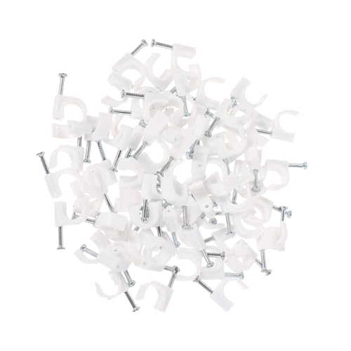 LABRIMP 400Stücke Kabelclipnägel Kabelhalter mit Stahlnagel Selbstklebend Schraubbar für LED USB Tv Vga Netzwerkkabel für Ordentliches Zuhause von LABRIMP