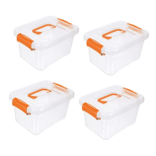 LABRIMP 4Stücke Teilige Transparente Aufbewahrungsbox mit Deckelgriff Tragbare Desktop Organizer Box für Spielzeuge und Kleinigkeiten für Büro Schule und Zuhause LABRIMP 4Stücke Teilige Transparente Aufbewahrungsbox mit Deckelgriff Tragbare Desktop Organizer Box für Spielzeuge und Kleinigkeiten für Büro Schule und Zuhause von LABRIMP