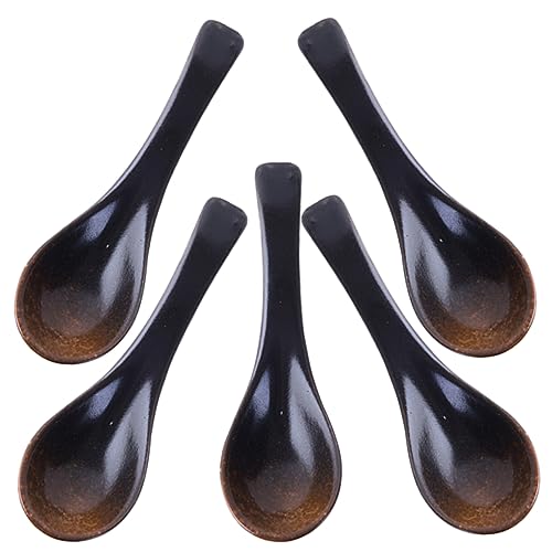 LABRIMP 5 Stück Teiliges Keramische Suppenlöffel Essgeschirr Ergonomisches Design für Restaurant und Zuhause für Suppen und Nudelgerichte von LABRIMP