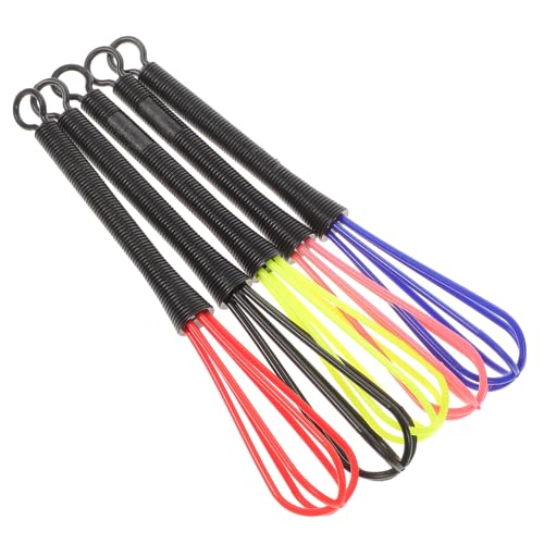 LABRIMP 5 Stück Teiliges Mini Kunststoff Ballon Schneebesen mit Haken Griff Leichter Handmixer für Salon Haarfärbung Bunter Rührbesen ca Zufällige Farben für Friseure und Zufällige Farbe von LABRIMP