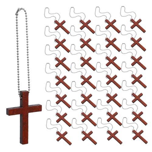 LABRIMP 50 Sätze Kleine Holzanhänger Kreuzanhänger mit Edelstahlketten für Weihnachtsdeko Kirchen Wohnraumdekoration Natürlicher Holzmaterial Faith Hope Symbol LABRIMP 50 Sätze Kleine Holzanhänger Kreuzanhänger mit Edelstahlketten für Weihnachtsdeko Kirchen Wohnraumdekoration Natürlicher Holzmaterial Faith Hope Symbol von LABRIMP