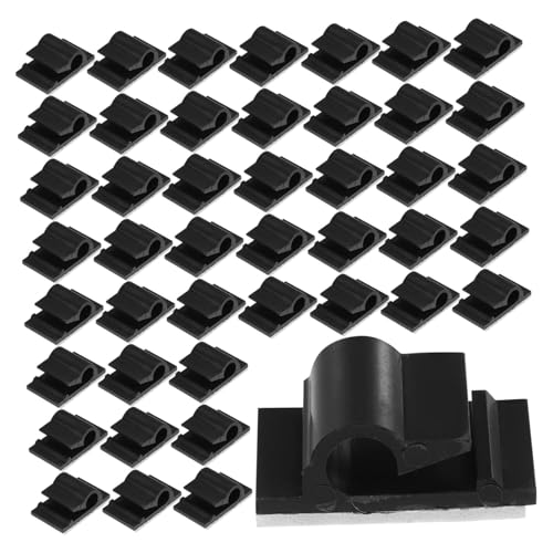 LABRIMP 50 Stück Kabelclips Selbstklebende Kabelhalter für Schreibtisch Kabelmanagement und Kabelorganisation Schwarz für PC USB und Mehr LABRIMP 50 Stück Kabelclips Selbstklebende Kabelhalter für Schreibtisch Kabelmanagement und Kabelorganisation Schwarz für PC USB und Mehr von LABRIMP