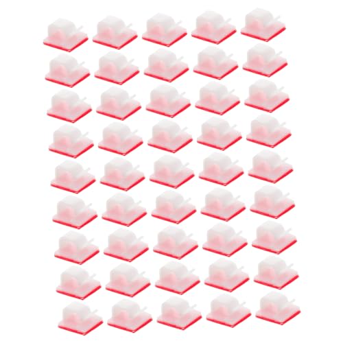 LABRIMP 50Stücke Selbstklebende Kabelclips für Kabelmanagement für Schreibtische und Glatte Oberflächen Langlebige und Flexible Drahthalterung von LABRIMP