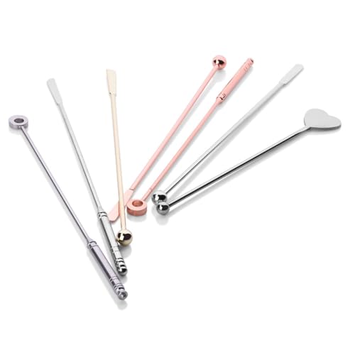 LABRIMP 5Stücke Cocktail Pick Set Roségold Fruchtstäbchen für Martini Multifunktionsrührer für Getränke und Obst für Partys und Cocktails von LABRIMP