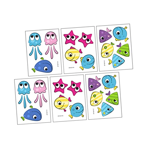 LABRIMP 6 Blätter rutschfeste Badewannenaufkleber mit Meerestier Motiven Abnehmbare und Selbstklebende Rutsch Sticker für Badewanne Dusche Schwimmbad Treppen und Böden von LABRIMP