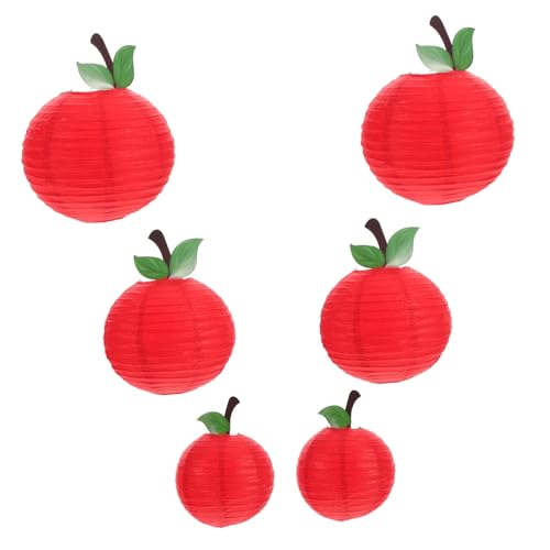LABRIMP 6 Stück Dekoration für Klassenzimmer Obst Themenpartys Rot Hängende Laternen für Geburtstagsfeiern Schulanfang LABRIMP 6 Stück Dekoration für Klassenzimmer Obst Themenpartys Rot Hängende Laternen für Geburtstagsfeiern Schulanfang von LABRIMP