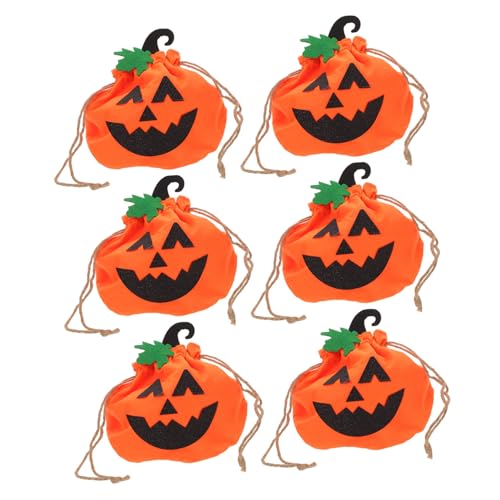 LABRIMP 6 Stück Halloween -kürbiskonbeutel Kleine Kürbiseimer Leckerchenhalter Für Kürbisformbeutel Kürbis-party-versorgung Party Bevorzugt Tasche Kürbis-partytaschen Vlies Orange LABRIMP 6 Stück Halloween -kürbiskonbeutel Kleine Kürbiseimer Leckerchenhalter Für Kürbisformbeutel Kürbis-party-versorgung Party Bevorzugt Tasche Kürbis-partytaschen Vlies Orange von LABRIMP