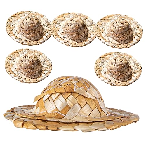 LABRIMP 6 Stück Miniatur Stroh Hüte für Cocktails Getränke Dekorationen für Partys Hochzeiten und Besondere Anlässe als Cupcake Topper Verschönerung von Drinks LABRIMP 6 Stück Miniatur Stroh Hüte für Cocktails Getränke Dekorationen für Partys Hochzeiten und Besondere Anlässe als Cupcake Topper Verschönerung von Drinks von LABRIMP
