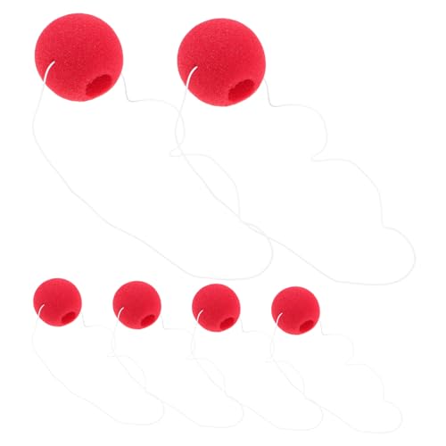 LABRIMP 6 Stück Rote Schwamm Clownnase Verstellbar und Bequem Passend für Erwachsene Lustiges Party Kostümzubehör für Halloween Weihnachten und Fasching LABRIMP 6 Stück Rote Schwamm Clownnase Verstellbar und Bequem Passend für Erwachsene Lustiges Party Kostümzubehör für Halloween Weihnachten und Fasching von LABRIMP
