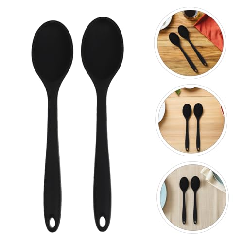 LABRIMP 6 Stück Teiliges Hitzebeständige Silikon-kochlöffel Antihaftbeschichtet Vielseitig für Rühren Probieren Servieren Salat und Suppe Leicht zu Reinigen Schwarzes Küchenutensil LABRIMP 6 Stück Teiliges Hitzebeständige Silikon-kochlöffel Antihaftbeschichtet Vielseitig für Rühren Probieren Servieren Salat und Suppe Leicht zu Reinigen Schwarzes Küchenutensil von LABRIMP
