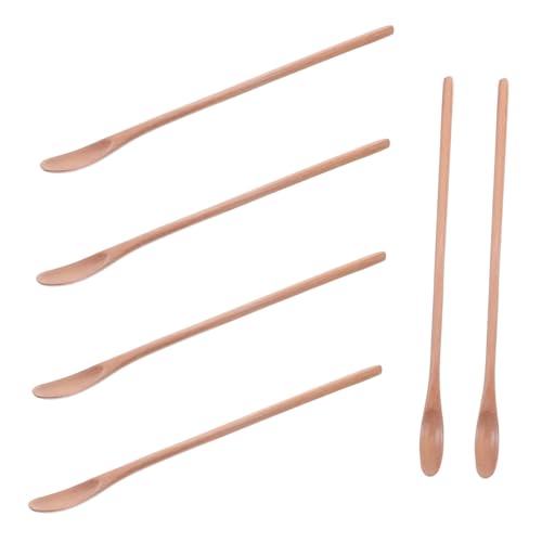 LABRIMP 6 Stück Teiliges Langer Holzlöffel mit Langem Stiel Natürlicher Holz-mixlöffel für Honig Kaffee Tee und Desserts Umweltfreundlich Robust und Vielseitig Einsetzbar für Küche und LABRIMP 6 Stück Teiliges Langer Holzlöffel mit Langem Stiel Natürlicher Holz-mixlöffel für Honig Kaffee Tee und Desserts Umweltfreundlich Robust und Vielseitig Einsetzbar für Küche und von LABRIMP