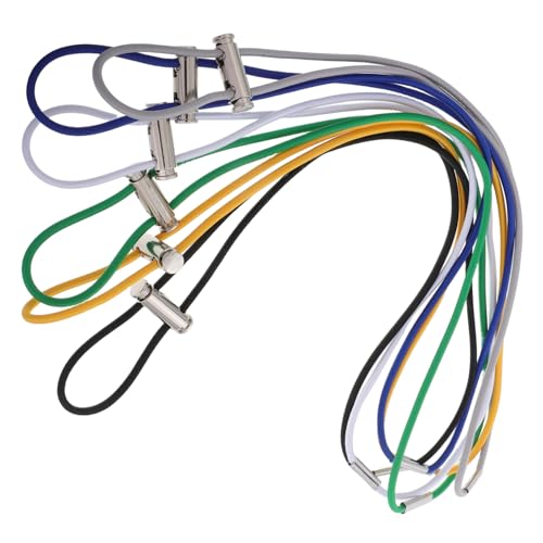 LABRIMP 6 Stück Teiliges Verstellbare Gummibänder für Mülltonnen Matte Oberfläche Elastische Müllbeutelhalter Rutschfeste Fixierbänder von Kleine zu Große Abfalleimer Vielseitig für von LABRIMP