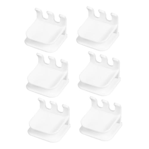 LABRIMP 6 Stück Zahnbürsten Halter An Der Wand Halter Für Zahnbürstenhalter Wandregal Für Zahnbürsten Sanitärzahnbrechhalter Zahnbürstenständer Toilette Zahnbürstenhalter Plastik Weiß von LABRIMP
