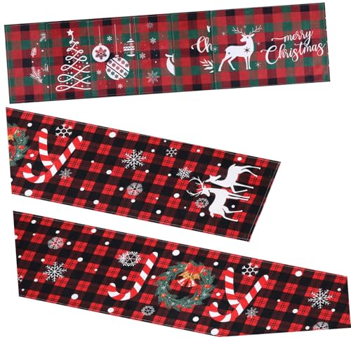 LABRIMP 7 STK. Teiliges Weihnachts-tischdekor-Set mit Tischband und Platzsets Polyester Hitzebeständig und rutschfest Festliche Tischdeko für Weihnachten und Neujahr für Festliche LABRIMP 7 STK. Teiliges Weihnachts-tischdekor-Set mit Tischband und Platzsets Polyester Hitzebeständig und rutschfest Festliche Tischdeko für Weihnachten und Neujahr für Festliche von LABRIMP