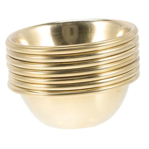 LABRIMP 7Stücke Teiliges Buddha Messing Schalen Set mit Wasserschalen für Meditation und Anbetung Dekorative Opfergefäße für Tempel und Zuhause von LABRIMP