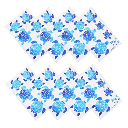 LABRIMP 8 Blätter wasserdichte Meeresschildkröten Wandtattoos PVC Ablösbar Badezimmer Badewannen Aufkleber für Kinderzimmer und Badezimmer Deko von LABRIMP