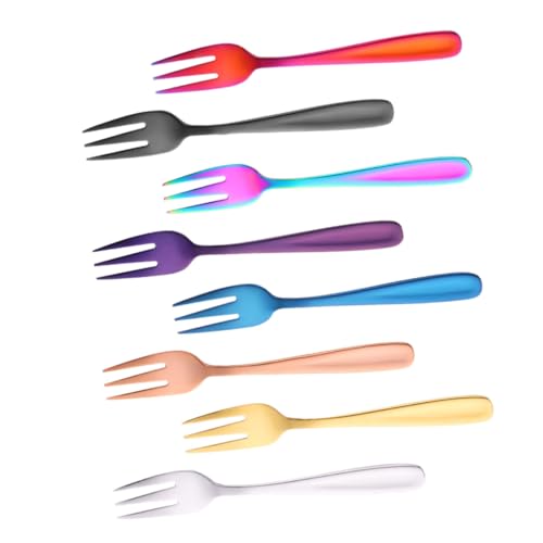 LABRIMP 8 Stück Teiliges Gabeln für Obst Kuchen und Desserts Buntes Design für Zuhause Restaurant und Partys von Obst Salaten und Süßspeisen LABRIMP 8 Stück Teiliges Gabeln für Obst Kuchen und Desserts Buntes Design für Zuhause Restaurant und Partys von Obst Salaten und Süßspeisen von LABRIMP