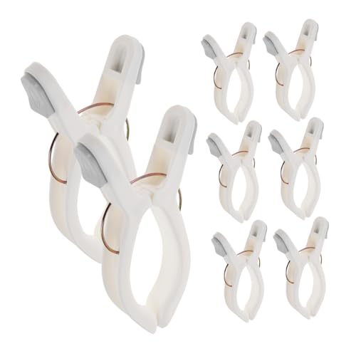 LABRIMP 8 Stück Teiliges Große Windfeste Quilt Clips aus Kunststoff rutschfeste Wäscheklammern für Bettwäsche Handtücher Vorhänge Vielseitige Befestigungsklammern mit Ergonomischem Design von LABRIMP