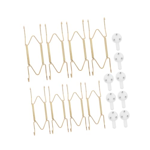 LABRIMP 8 Stück Teiliges Metall Federhaken für Wände Unsichtbare Schwere Halterung für Dekorative Teller Einfache Montage ohne Werkzeuge Robuster Küchenutensilien Halter für Sicheres LABRIMP 8 Stück Teiliges Metall Federhaken für Wände Unsichtbare Schwere Halterung für Dekorative Teller Einfache Montage ohne Werkzeuge Robuster Küchenutensilien Halter für Sicheres von LABRIMP
