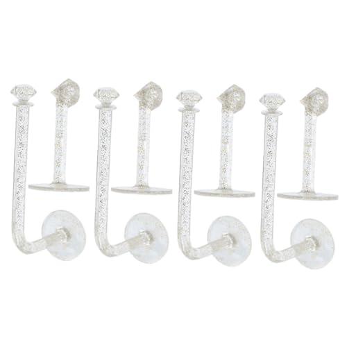 LABRIMP 8 Stück Teiliges Transparente Multifunktionale Wandhaken für Schmuck und Haarbänder Staubabweisend Platzsparend zur Schmuck Accessoire aufbewahrung im Haushalt von LABRIMP