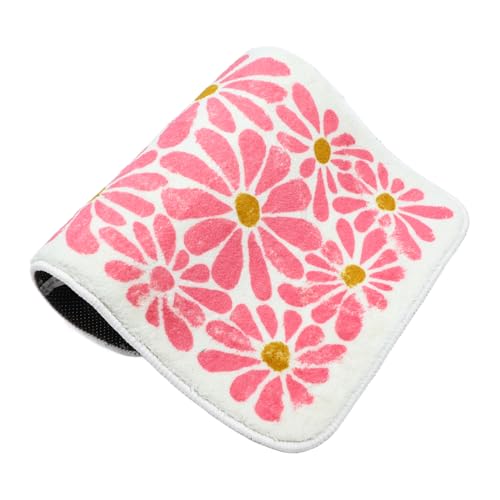LABRIMP Absorbierende Badematte mit Blumenmuster Weicher Rutschfester Badezimmerteppich Wasseraufnahmefähiger Pflegeleichter Badvorleger für Badezimmer und Toilette Extra Rosa LABRIMP Absorbierende Badematte mit Blumenmuster Weicher Rutschfester Badezimmerteppich Wasseraufnahmefähiger Pflegeleichter Badvorleger für Badezimmer und Toilette Extra Rosa von LABRIMP