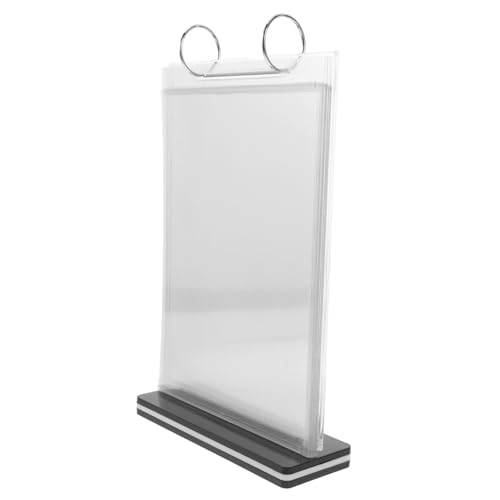 LABRIMP Acryl Flip Displayständer Vertikal Seitig Doppelseitiger Transparent Menühalter Tischkartenhalter Business Folder für Restaurant Desktop Präsentation von LABRIMP